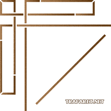 Geometrische Winkel 20 - Schablone für die Dekoration