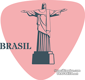 Brasilien - Sehenswürdigkeiten der Welt - Schablone für die Dekoration