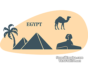 Ägypten - Sehenswürdigkeiten der Welt - Schablone für die Dekoration