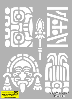 Aztekischer Satz - Schablone für die Dekoration