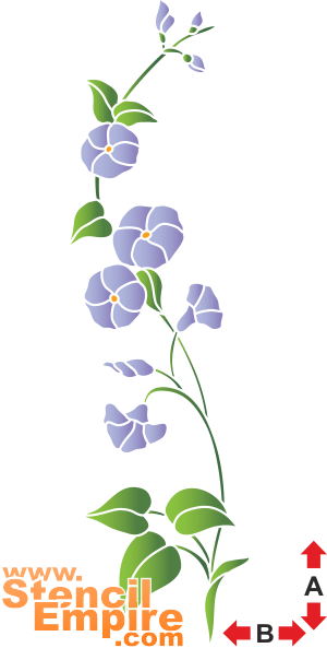 Hasenglöckchen-Winde (Schablonen für Blumen zeichnen)