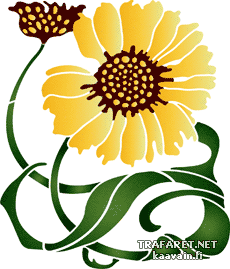 Kleine Sonnenblume - Schablone für die Dekoration
