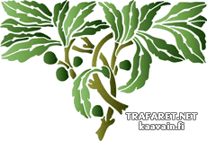 Motiv mit Olivenzweig und Blätter - Schablone für die Dekoration