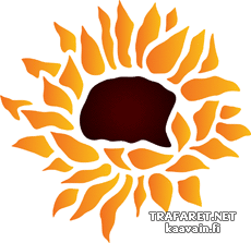 Eine Sonnenblume - Schablone für die Dekoration