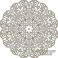 Kreisförmiges Motiv 52a - Schablone für die Dekoration