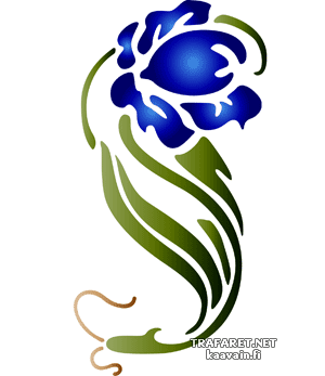 Stilisierte Iris - Schablone für die Dekoration