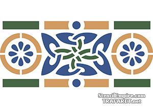 Keltischer Bordürenmotiv - Schablone für die Dekoration