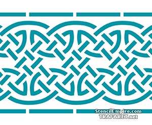 Breites keltischer Bordürenmotiv - Schablone für die Dekoration
