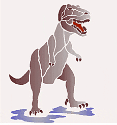Tyrannosaurus Rex - Schablone für die Dekoration