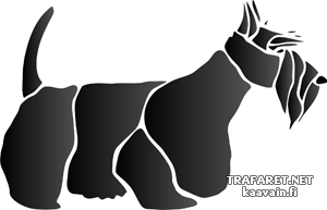Scottish Terrier - Schablone für die Dekoration
