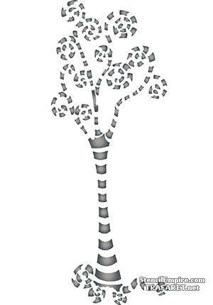 Baum Spirale 1 - Schablone für die Dekoration