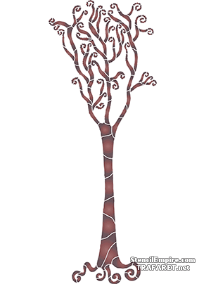 Baum Spirale 2 - Schablone für die Dekoration