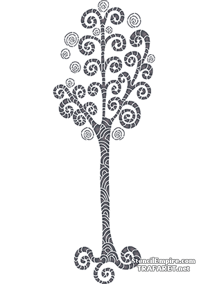 Baum Spirale 3 - Schablone für die Dekoration