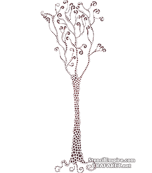 Baum Spirale 4 - Schablone für die Dekoration