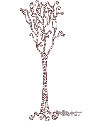 Baum Spirale 5 - Schablone für die Dekoration