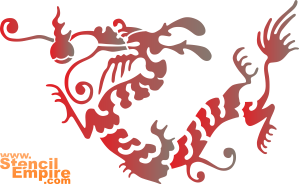 Orientalischer Drachen - Schablone für die Dekoration