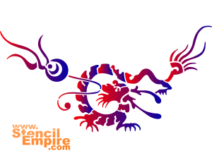 Chinesischer Drachen - Schablone für die Dekoration
