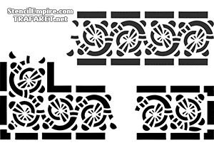 Keltischer Bordüre und Ecke 2729 - Schablone für die Dekoration