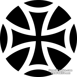 Einfaches keltisches Kreuz - Schablone für die Dekoration