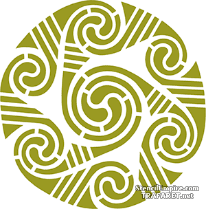 Keltischer Kreismotiv 127 - Schablone für die Dekoration