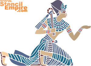 Ägypterin - Schablone für die Dekoration