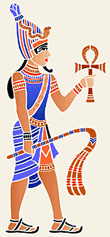 Ägyptischer Gott - Schablone für die Dekoration