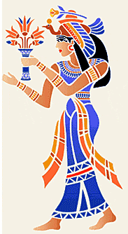 Ägyptische Göttin - Schablone für die Dekoration