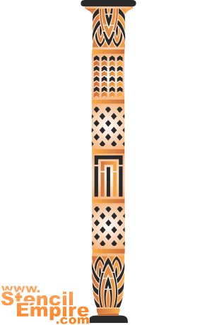 Ägyptische Pfeiler (Schablonen im ägyptischen Stil)