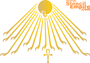 Sonne von Aton (Schablonen im ägyptischen Stil)