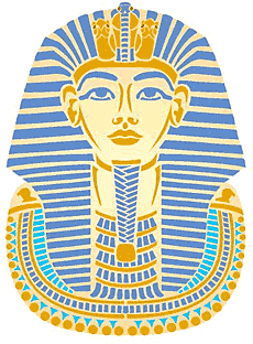 Maske des Tutanchamun - Schablone für die Dekoration