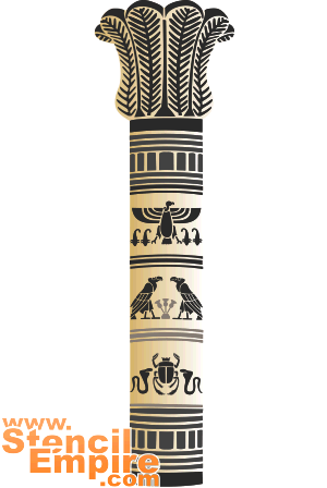 Ägyptische Pfeiler - Schablone für die Dekoration