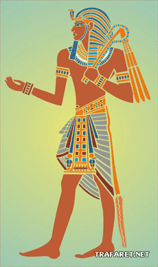 Pharao Tutanchamun - Schablone für die Dekoration