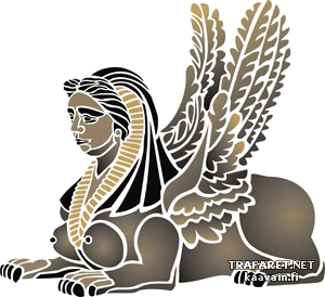 Ägyptische Sphinx - Schablone für die Dekoration