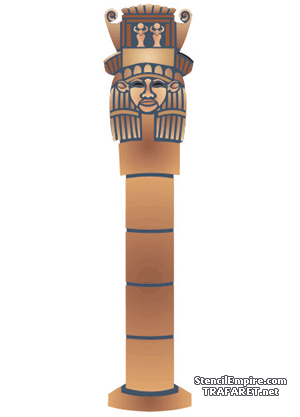 Pharaos Kolumne - Schablone für die Dekoration