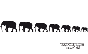 Elefanten von Feng Shui - Schablone für die Dekoration