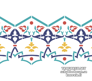 Bordürenmotiv die Arabesken 106b - Schablone für die Dekoration