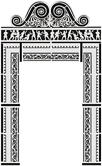 Seitenportal in der türkischen Stil - Schablone für die Dekoration