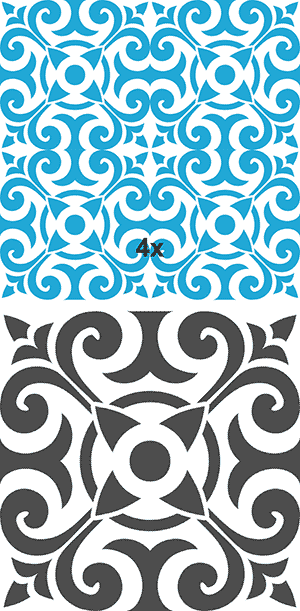 Fliese im marokkanischen Stil 07 - Schablone für die Dekoration