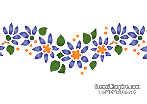 Bordürenmotiv aus Wildblumenring 040a - Schablone für die Dekoration