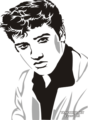 Junge Elvis Presley - Schablone für die Dekoration