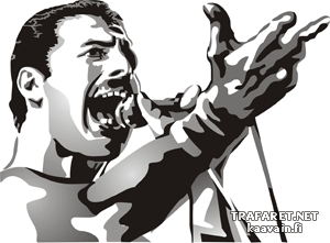Freddie Mercury - Schablone für die Dekoration