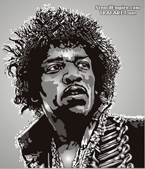 Jimi Hendrix - Schablone für die Dekoration