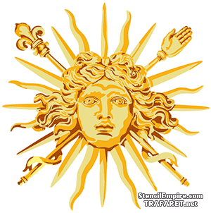 Sonne aus Böhmen - Schablone für die Dekoration