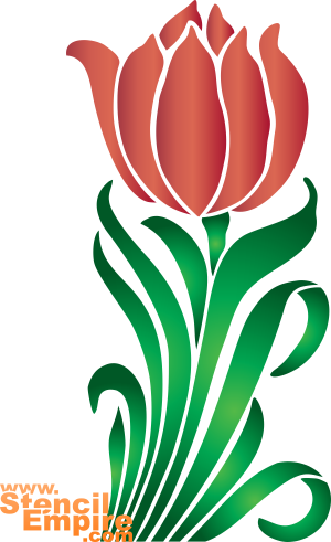 Große Tulpe - Schablone für die Dekoration