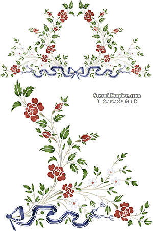 Rosen und Gänseblümchen 29a - Schablone für die Dekoration