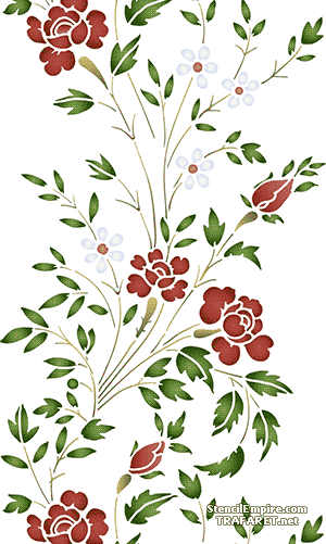 Rosen und Gänseblümchen 29b - Schablone für die Dekoration