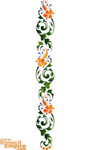 Bordüre der Renaissancestil (Schablonen für Blumen zeichnen)
