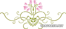 Blumenmotiv 05 - Schablone für die Dekoration