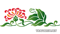 Geißblatt-Blume - Schablone für die Dekoration