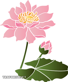 Wasserlilie - Schablone für die Dekoration